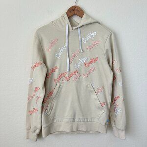 Cookies Sweatshirt Mens Medium Cream Triple Beam Embroiderd Pullover Hoodie M